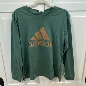 NWT Green and Gold Adidas Large Long-Sleeve T-Shirt